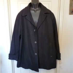 NWOT Calvin Klein Men’s Coat Size XXL Black Wool Blend Jacket
